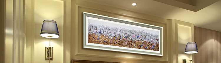 天顶山 卧室床头画装饰画 花鸟床头装饰画有框画挂画墙壁画 1号款 44*144