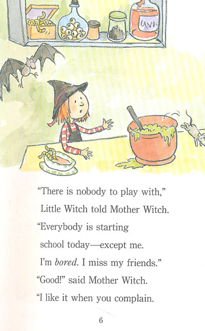 little witch wants to go to school just like her friends, but