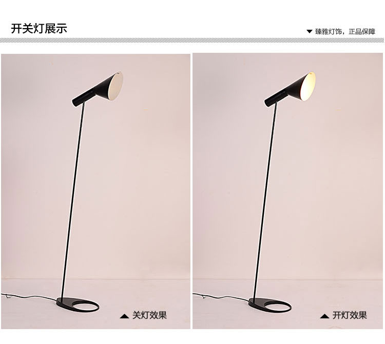臻雅照明 现代简约欧式风情创意落地灯SH01FLMT0148E27标准接口 黑色