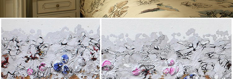 天顶山 卧室床头画装饰画 花鸟床头装饰画有框画挂画墙壁画 1号款 44*144