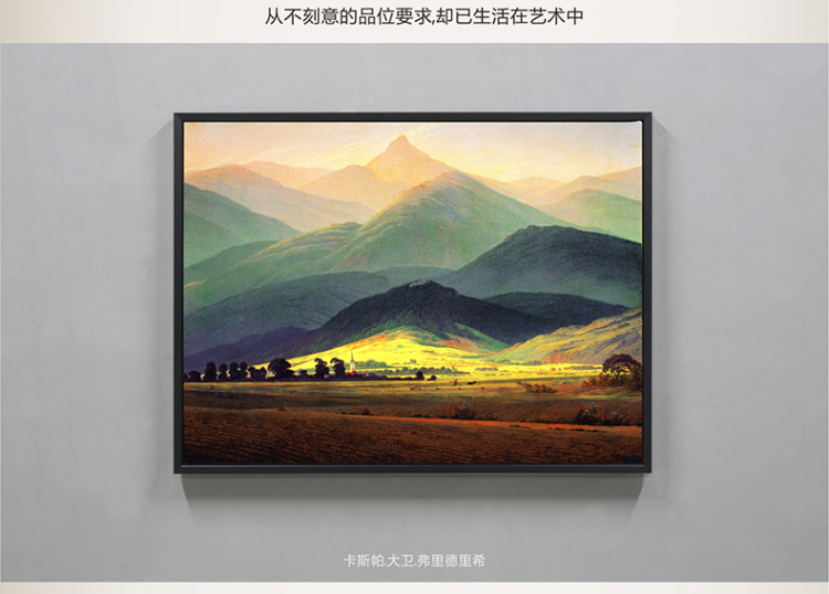 梵格 世界名画书房壁画卧室装饰现代简约客厅装饰画玄关挂画油画 vck0011 70X50cm
