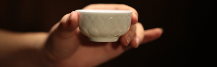 三勤堂功夫茶杯鸡缸杯茶杯陶瓷景德镇茶具青瓷普洱杯品茗杯小茶杯真如莲 真如莲杯