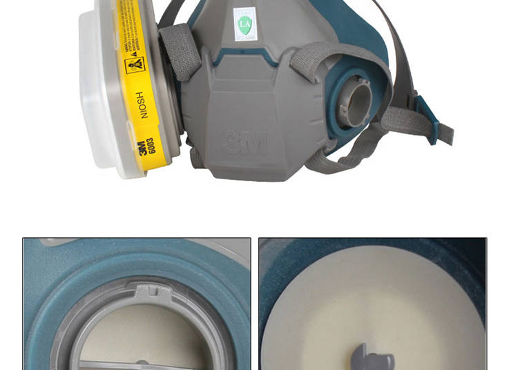 
                                        3M防毒套装6502配6003防毒面具防有机蒸气氯气口罩工业用针对酸性气体面具口罩                