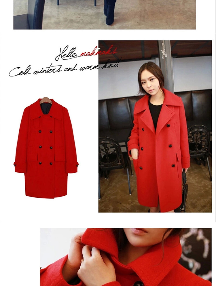The Philippine economy Nga new wool coat girl in long?) a jacket Korea Sau San edition solid color RED M picture, prices, brand platters! The elections are supplied in the national character of distribution, so action, buy now enjoy more preferential! As soon as possible.