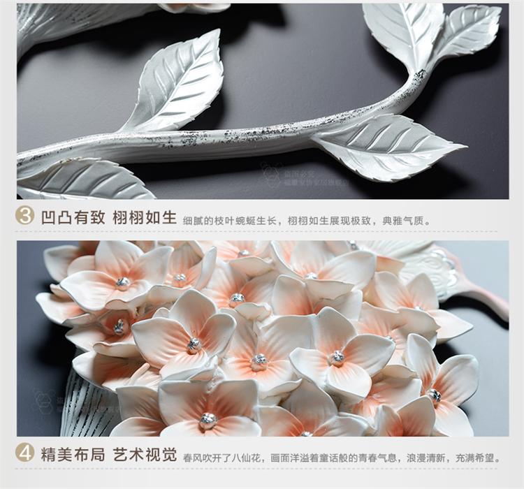 福雕家饰 餐厅电表箱配电箱装饰画无框遮挡现代简约 花团锦簇电表箱紫色底板 49.5cm*59.5cm