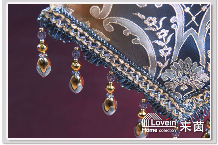 来茵（LOVEIN)欧式奢华中式复古花现代简约桌旗 餐垫 布艺桌布 椅垫 田园 椅背 渐变咖色加花边 30*220