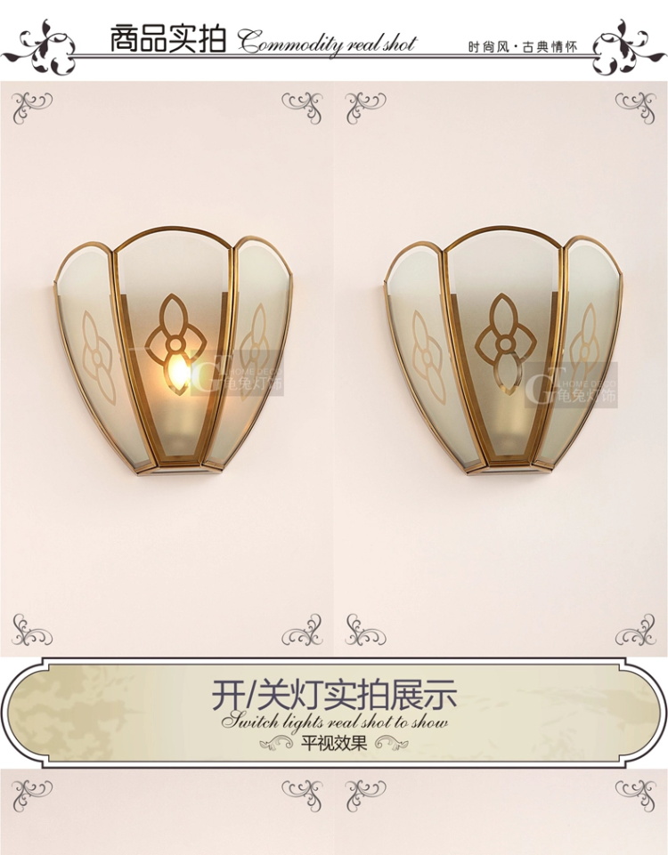 壁灯高雅欧式纯铜壁灯 床头灯过道镜前灯饰灯具NB8058(b) NB8058-01