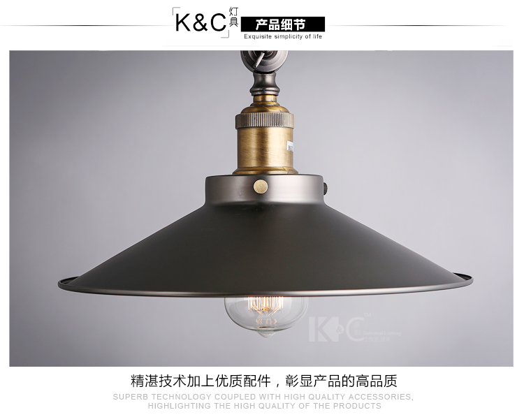 
                                        创意节日装饰KC灯具美式落地灯复古工业loft立式地灯卧室客厅书房创意钓鱼灯饰 含4瓦LED烟火灯泡                