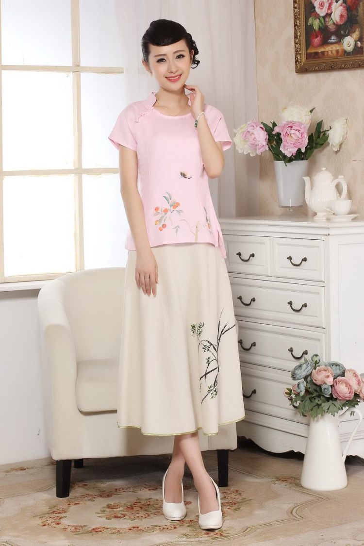 The frequency response, Ms. Tang Women's clothes summer T-shirt, cotton for the hand-painted Chinese Han-female improved Chinese short-sleeve picture color 2 XL pictures, price, brand platters! Elections are good character, the national distribution, so why buy now enjoy more preferential! Health