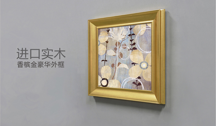 梵格 美式装饰画客厅现代简约餐厅玄关有框画油画背景墙画挂画 D 50x50