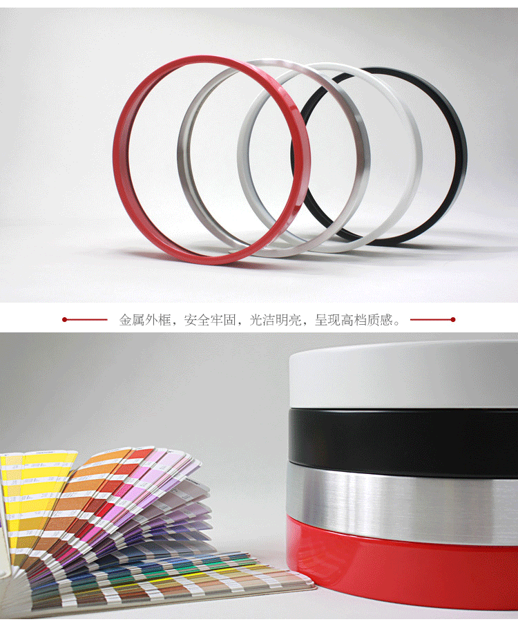 
                                        GeekCook钟国创意 时光倒流金属静音挂钟 逆时针挂钟 反方向壁钟 红色框                