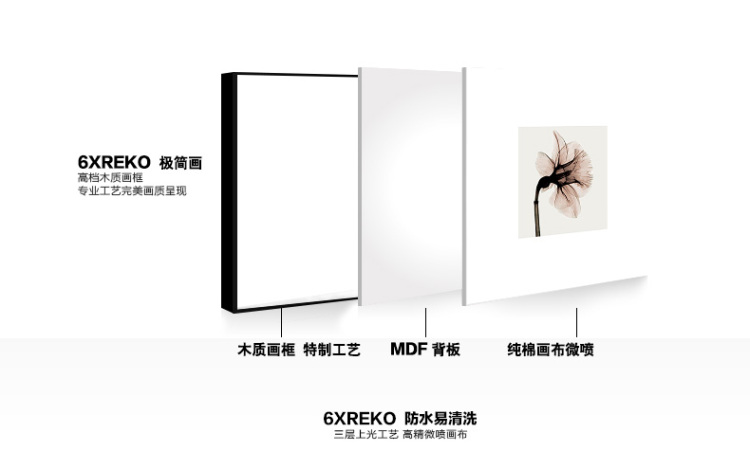 
                                        云图 现代中式装饰画客厅玄关招财送礼创意沙发背景墙有框画挂画 一套价ABC画面 70*70(胡桃木框)                