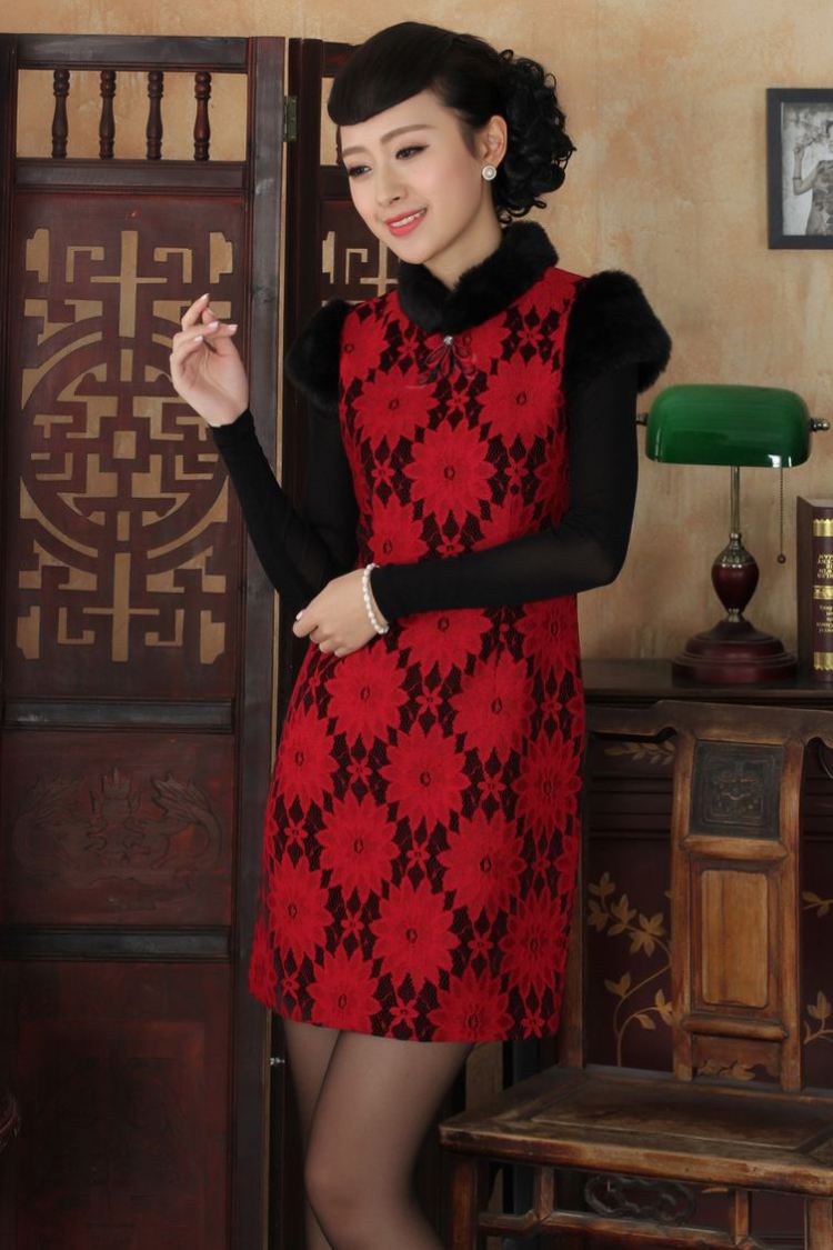 Ms. 27.41 picking qipao Tang dynasty improved winter cheongsam collar scouring pads plus lace Foutune of dress dresses Y0025 map color 2XL Photo, prices, brand platters! The elections are supplied in the national character of distribution, so action, buy now enjoy more preferential! As soon as possible.