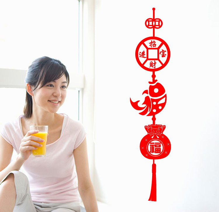 
                                        居梦坞 过年装饰 墙贴客厅家居墙纸贴画新年墙贴玻璃贴花壁饰 窗花                