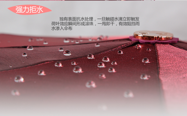 天堂伞 太阳伞防紫外线遮阳伞黑胶防晒晴雨伞清新折叠 花之心语 1号