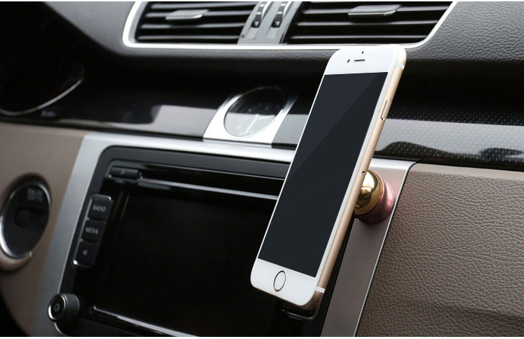 轩丽 车载手机支架仪表台多功能汽车用强磁性手机座磁铁导航支架 黑色