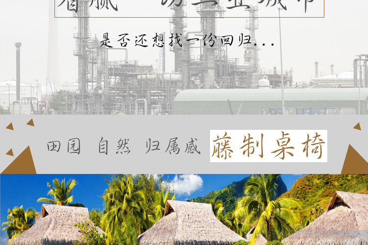星奇堡  阳台桌椅藤椅茶几客厅室内休闲户外组合家具五套件椅子 一把椅子颜色留言