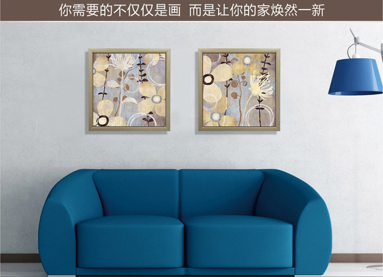 梵格 美式装饰画客厅现代简约餐厅玄关有框画油画背景墙画挂画 D 50x50