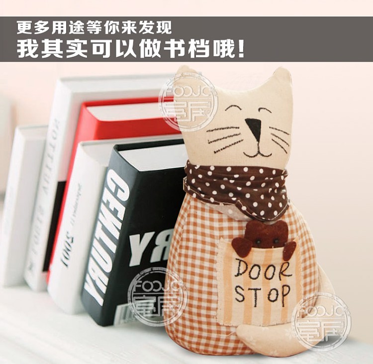 富居FOOJO创意家居生日情人节礼品多功能卡通猫咪系列书挡门挡 猫咪一家-每样1只共4只 通用尺码