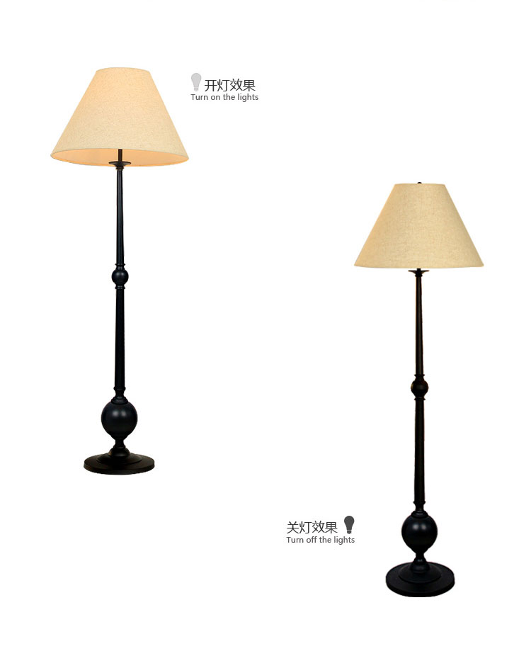 奥朵欧式时尚落地灯具客厅卧室书房灯具灯饰FL30008/黑