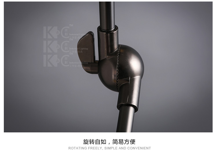 kc灯具工业复古北欧折叠落地灯长臂可调节个性创意艺术落地台灯地灯 F3431B-含9W灯泡-黄光