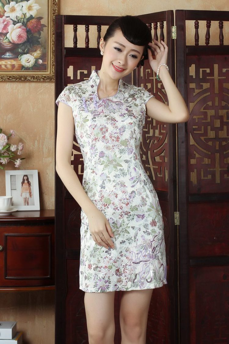 For Pont Sondé Ms. Diana dress Chinese cheongsam summer improved cultivating embroidered Chinese qipao gown picture color XXL pictures, price, brand platters! Elections are good character, the national distribution, so why buy now enjoy more preferential! Health