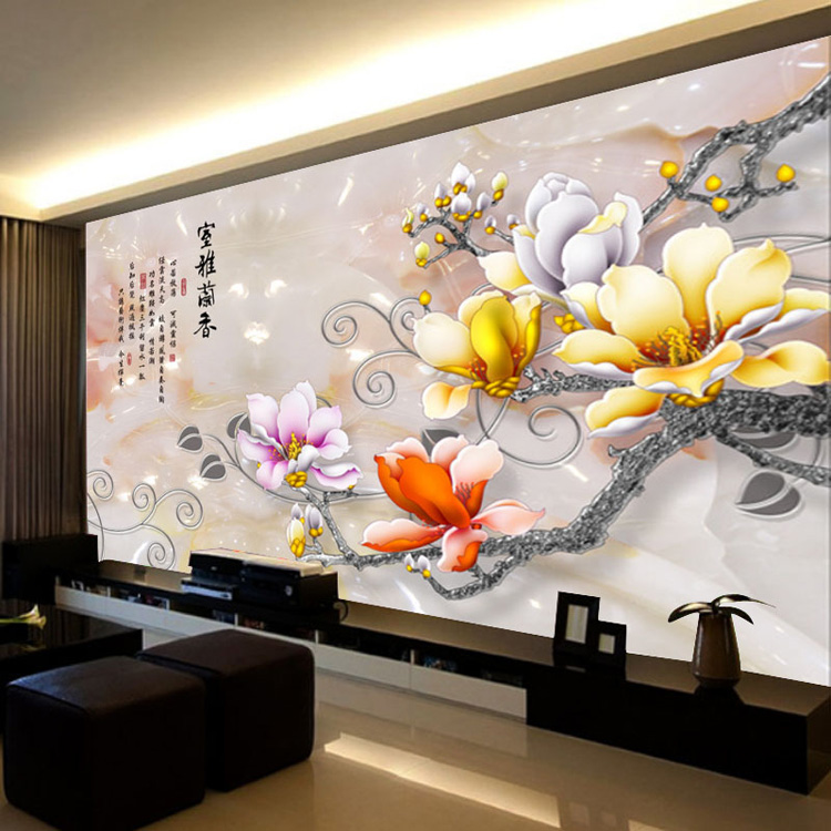
                                        世轩 十字绣印花5D印花新款客厅系列大画2米5花开富贵牡丹玉兰花室雅兰香 小版 棉线家和富贵150*75                