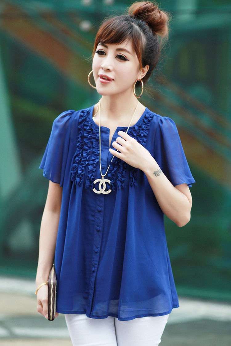 2015 summer new women with thick MM and indeed increase code snow woven shirts girls summer short-sleeved Korean loose video thin ice woven shirts cuff in the T-shirt T-shirt black short-sleeved XXXXL pictures, price, brand platters! Elections are good character, the national distribution, so why buy now enjoy more preferential! Health