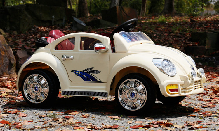 好加儿童电动车童车甲壳虫四轮遥控双驱可坐电动汽车宝宝玩具车 可爱