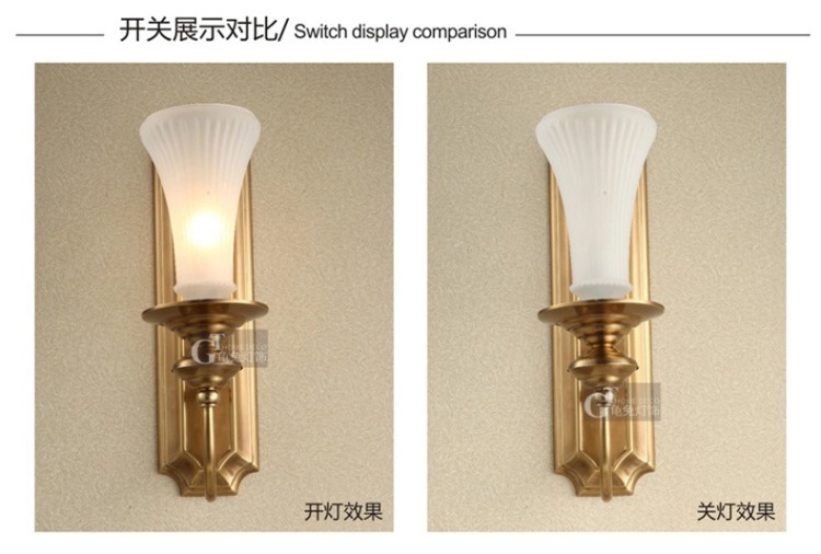 壁灯美式床头全铜壁灯过道灯 玄关灯壁灯客厅 欧式铜灯 NB8062(b)