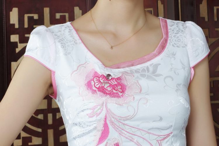 For Pont Sondé Diana Lady Jane, Jacob embroidery cheongsam improved cheongsam dress summer white exclusive fashion beauty dresses picture color XXL pictures, price, brand platters! Elections are good character, the national distribution, so why buy now enjoy more preferential! Health