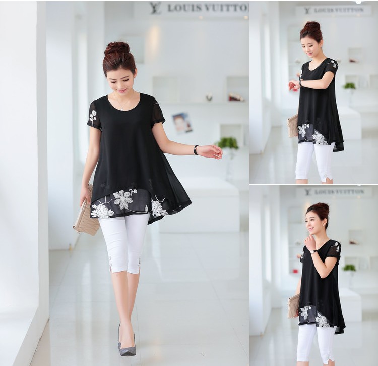 Sit back and relax, the year older women 2015 summer new loose snow woven large code MOM with a short-sleeved shirt yumo 1588 color black XXL pictures, price, brand platters! Elections are good character, the national distribution, so why buy now enjoy more preferential! Health