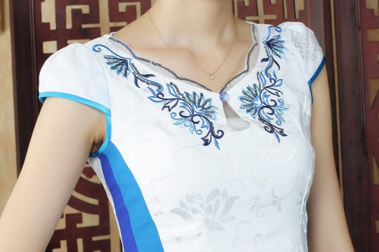 For Pont Sondé Diane China wind and stylish with lotus cheongsam dress retro summer Chinese Lotus dress dress picture color XXL pictures, price, brand platters! Elections are good character, the national distribution, so why buy now enjoy more preferential! Health