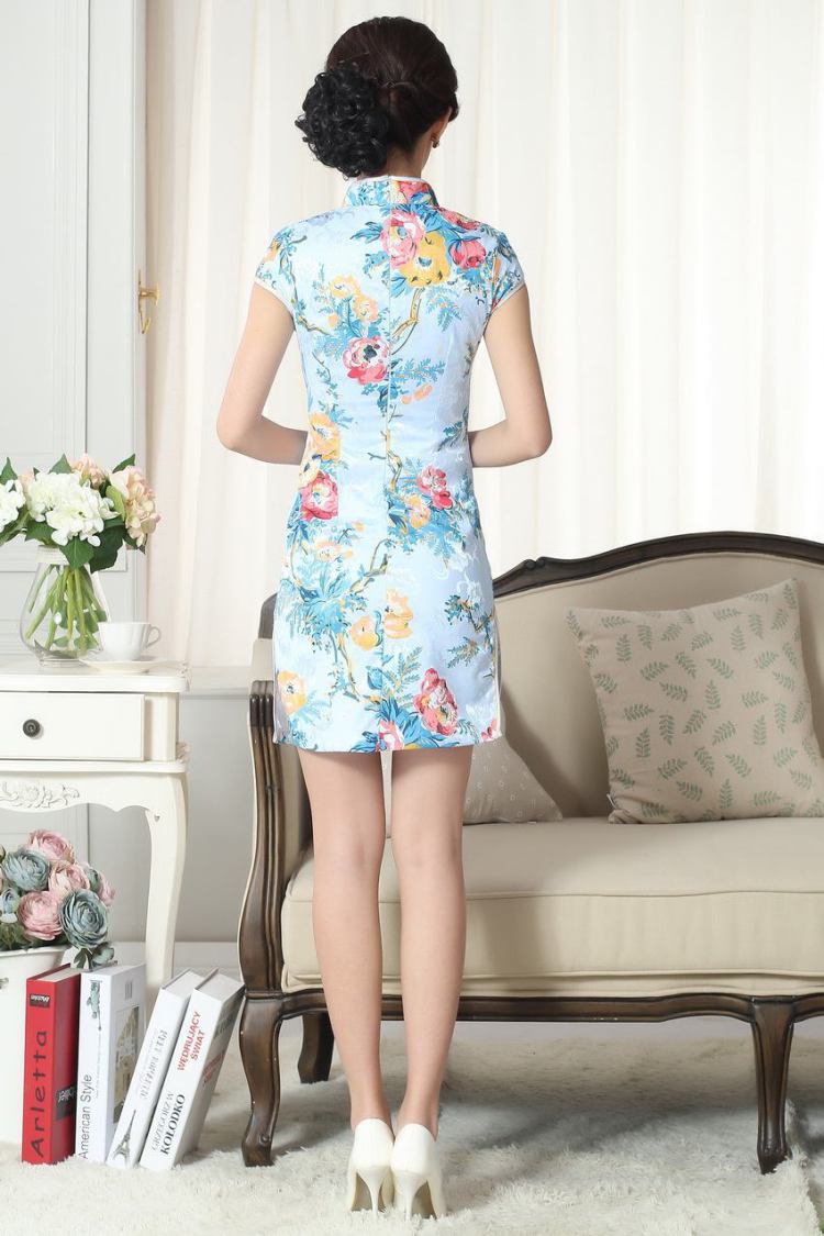 For Pont Sondé Ms. Diane new jacquard cotton daily Chinese qipao cultivating short cheongsam picture color XXL pictures, price, brand platters! Elections are good character, the national distribution, so why buy now enjoy more preferential! Health