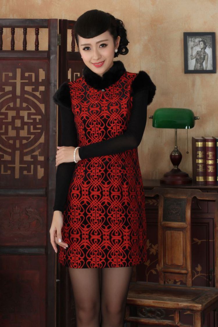 The frequency response, Ms. Tang cheongsam with improved winter dresses, for wool and lace-up waist dress dresses Y 0024 Map Color 2 XL pictures, price, brand platters! Elections are good character, the national distribution, so why buy now enjoy more preferential! Health