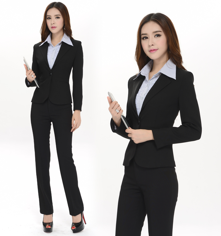 
                                                            汇美特 小西装职业装女装套装秋装正装外套西服套装工作服套裙 西装+裤子+裙子+V领白衬衣(一粒扣四件套) S(建议75-89斤以内)                