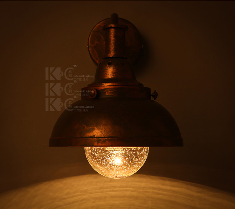 kc灯具 loft复古美式乡村铁艺灯创意过道走廊咖啡馆工业风壁灯 KC-W3770