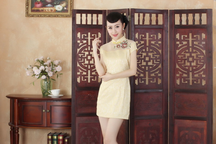 Nigeria, the lady Jane, stylish and refined beauty lace short cheongsam dress new Chinese Chinese Dress D 0254 - C XXL pictures, price, brand platters! Elections are good character, the national distribution, so why buy now enjoy more preferential! Health