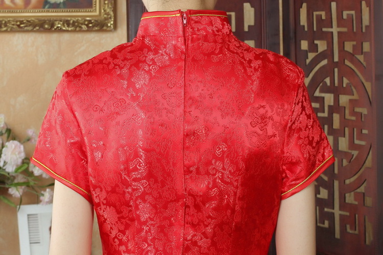 The frequency response, Ms. Tang cheongsam dress with a collar damask long cheongsam dress dresses red 3XL pictures, price, brand platters! Elections are good character, the national distribution, so why buy now enjoy more preferential! Health