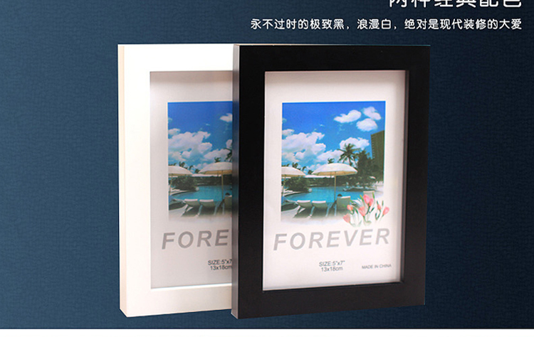 
                                        狮家 创意实木客厅照片墙 现代中式相片墙 餐厅大尺寸相框墙组合 黑白组合+中式水墨画芯                