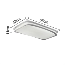 奥朵灯饰 现代简约led吸顶灯 长方形客厅餐厅卧室照明灯具 CL40349-大号-89cm 无极调光+遥控