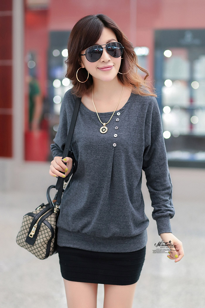 Shin Sung thick, Hin thin 2015 Autumn new products Korean women xl wild loose long-sleeved T-shirt with round collar knitting sweater, forming the basis of the girl 921 Black 3XL recommendations 150-165¨catty picture, prices, brand platters! The elections are supplied in the national character of distribution, so action, buy now enjoy more preferential! As soon as possible.