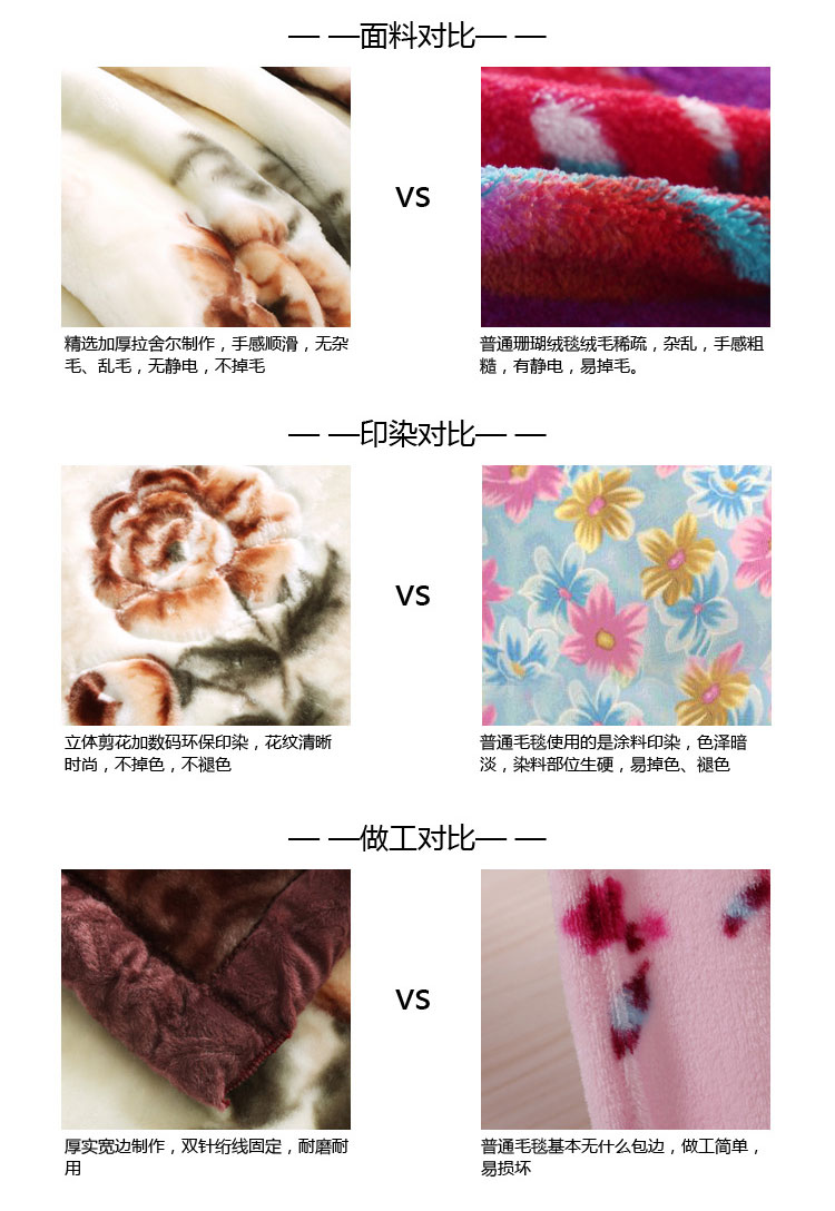 千岁兰家纺 床上用品加厚双层拉舍尔毛毯 冬季保暖毛绒毯 超柔 双 吉祥如意-大红954 200*230