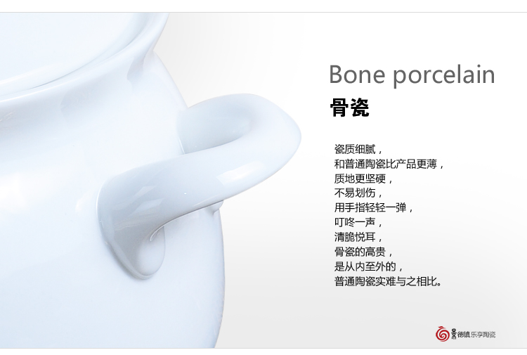 乐享 景德镇骨瓷餐具套装8英寸韩式深盘汤 菜盘子菜碟4件装 8英寸深盘4件装 亭亭玉立深盘4块装