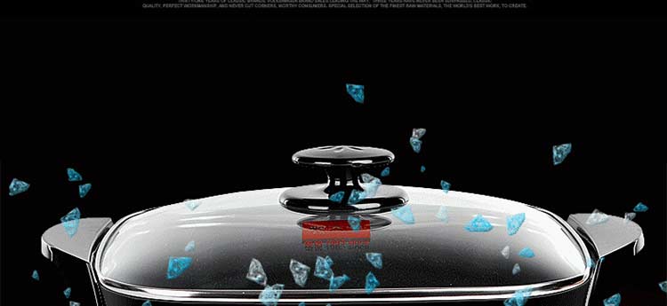 炊大皇 多功能麦饭石电煎锅不粘锅家用电火锅