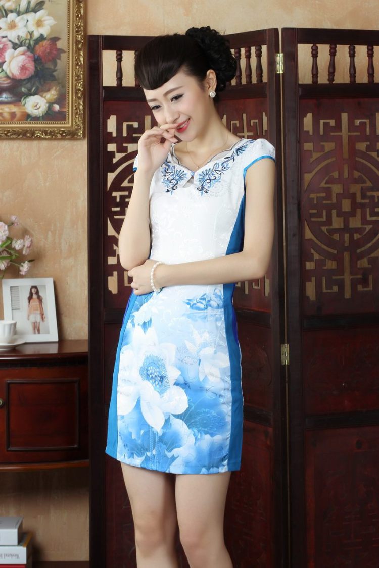 Nigeria, the Chinese Wind and stylish with lotus cheongsam dress retro summer Chinese Lotus dress dress picture color XXL pictures, price, brand platters! Elections are good character, the national distribution, so why buy now enjoy more preferential! Health