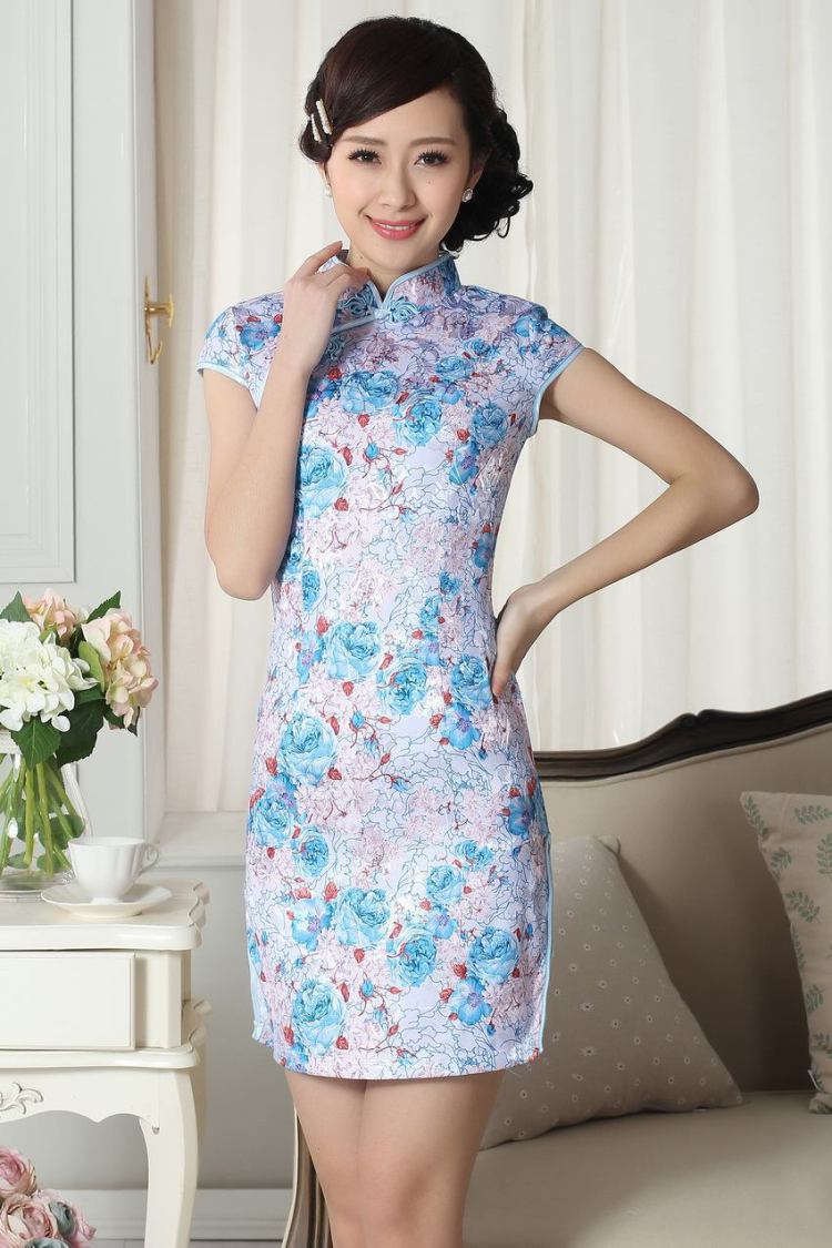 Nigeria, the lady stylish jacquard cotton cultivating short cheongsam dress new Chinese qipao gown picture color XXL pictures, price, brand platters! Elections are good character, the national distribution, so why buy now enjoy more preferential! Health