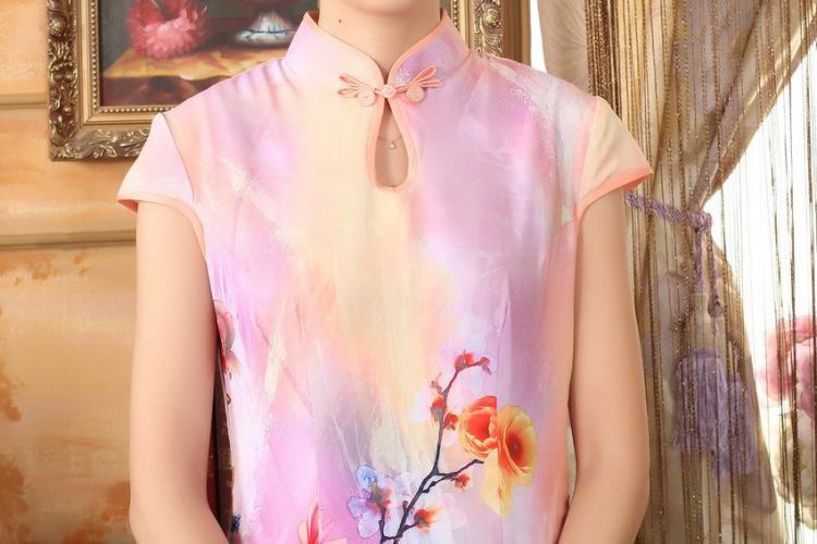 The frequency response, Ms. Tang cheongsam with Diane Fong water droplets collar short-sleeve cultivating long double cheongsam pink 2 XL pictures, price, brand platters! Elections are good character, the national distribution, so why buy now enjoy more preferential! Health