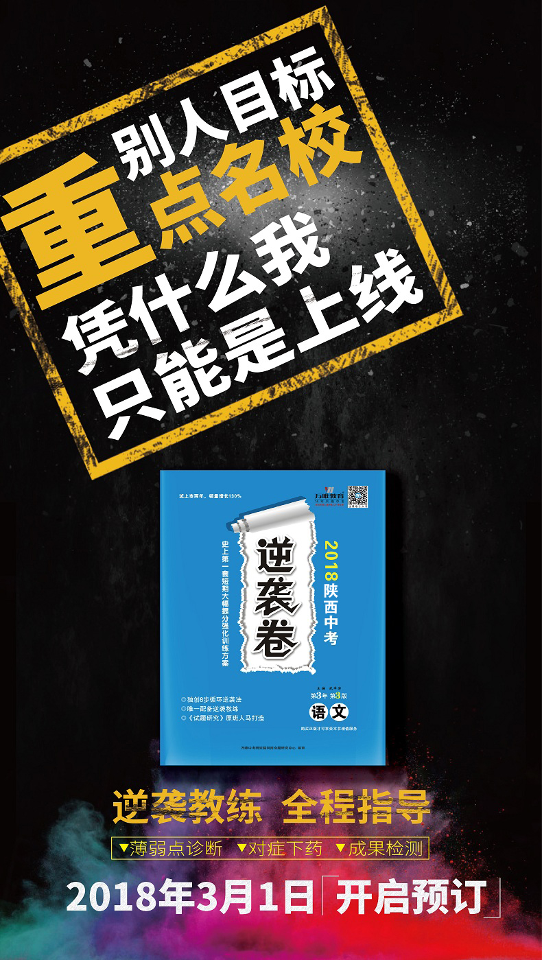 《万唯教育 2018陕西中考试题研究 数学 满分特