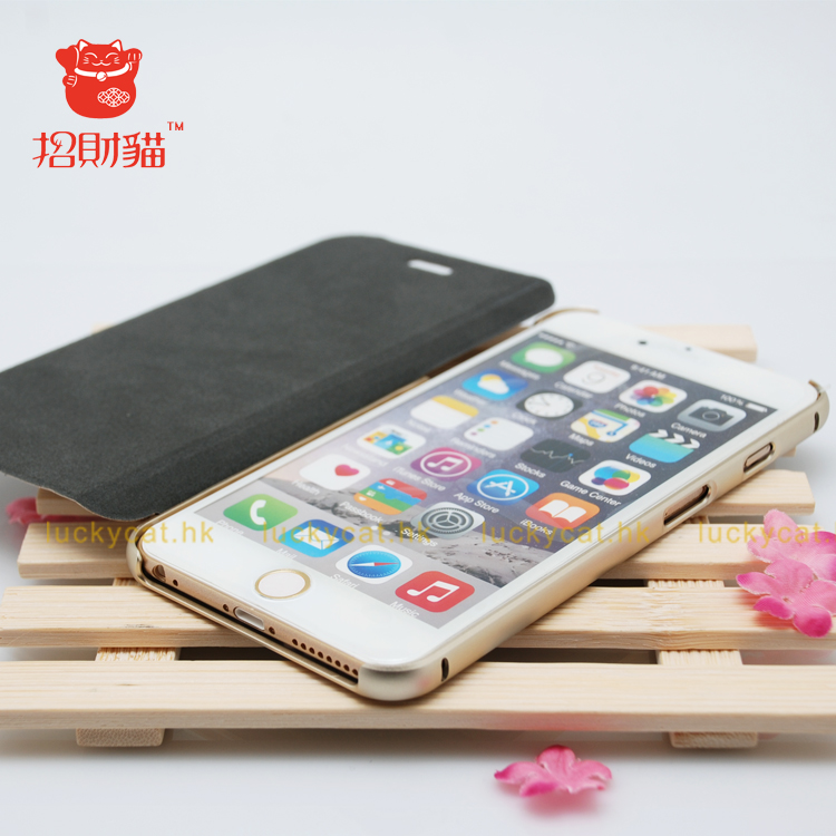 招财猫  财喜盈门铝合金I6有盖手机壳 翻盖 防折弯手机壳